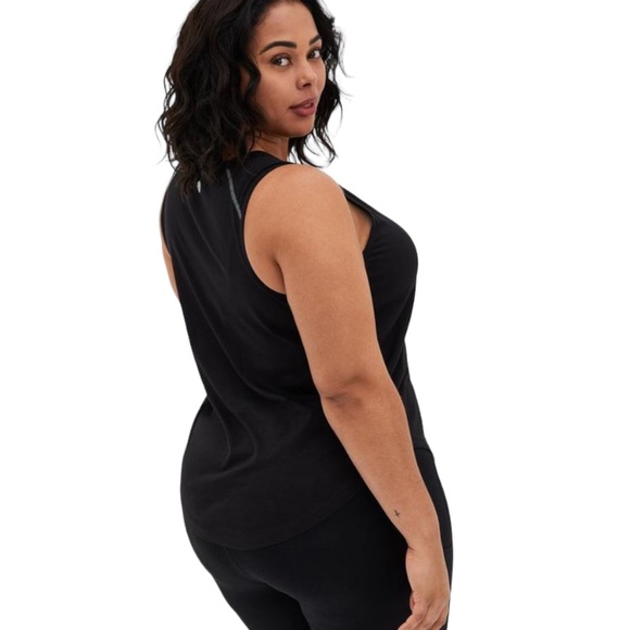 Torrid Don't Stop Black Wicking Active Tank New with Tag W-655 Plus Size 5X - Picture 3 of 12